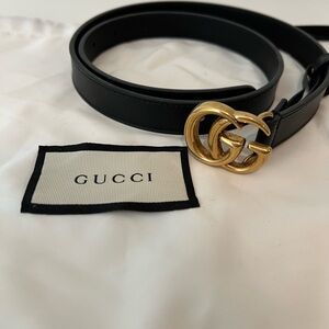 Authentic Gucci Black Belt